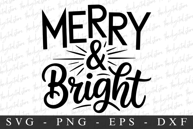 Merry Christmas Bright Svg | Christmas svg | Svg cut file