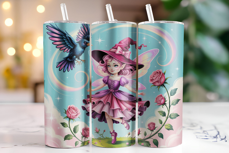 Halloween Witch Tumbler Wrap | Sublimation | Tumblers example image 1