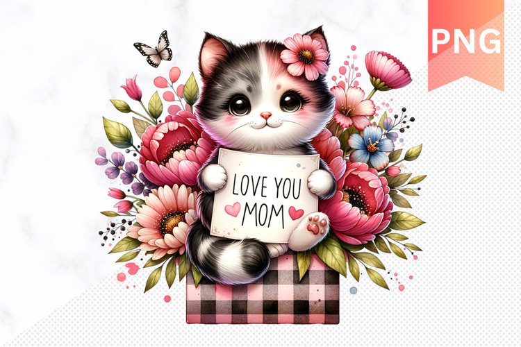 Love you mom Sublimation - Mothers Day Clipart PNG