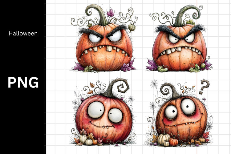Halloween PNG, Pumpkin PNG, Fall PNG example image 1