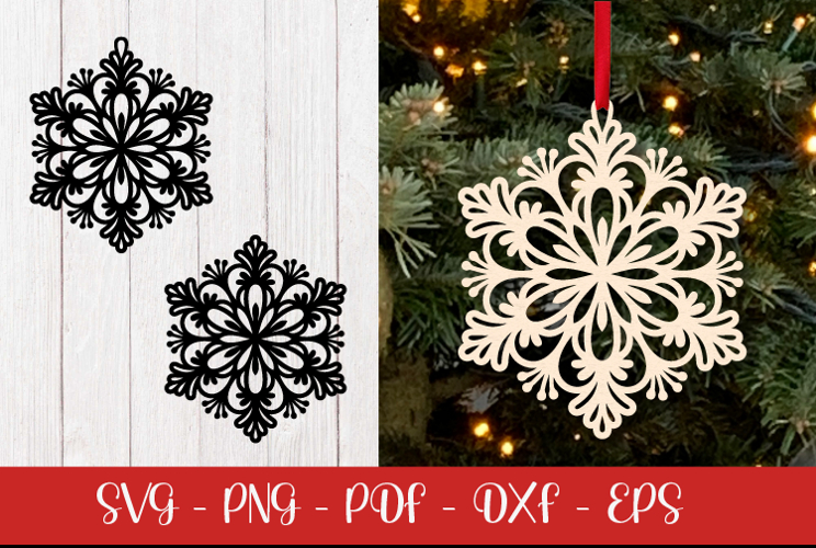 Snowflake laser SVG PNG| Christmas Snowflakes ornament