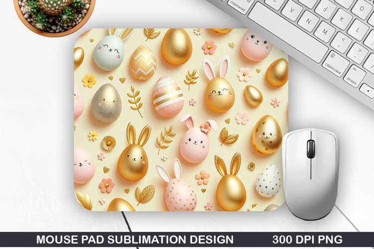 Easter Eggs Mouse Pad Sublimation, Easter Mouse Pad PNG