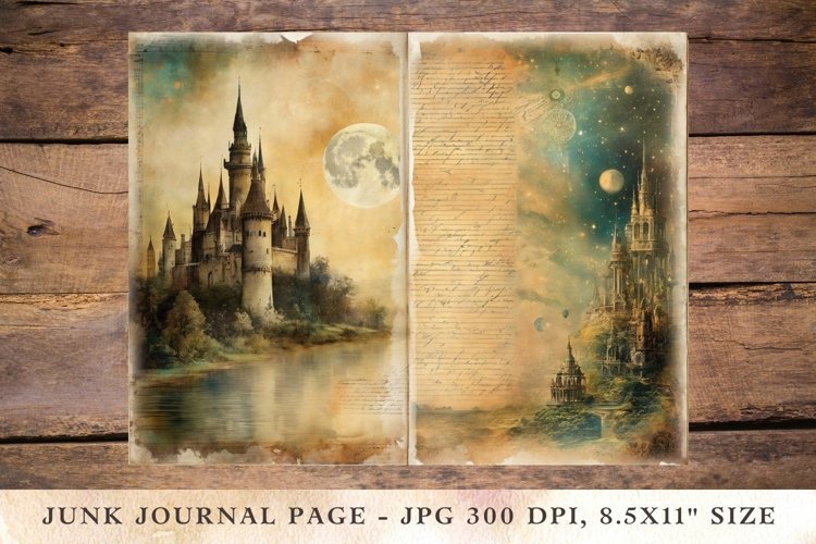 Printable Junk Journal Pages castle 36