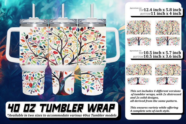 Springtime Joy Tree Tumbler Sublimation