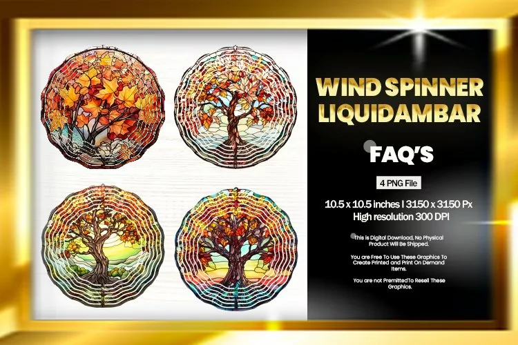 Liquidambar Wind Spinner Sublimation - 04 Variations