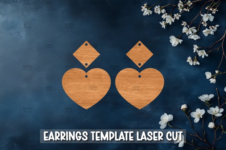 Heart Earrings Svg Image 10