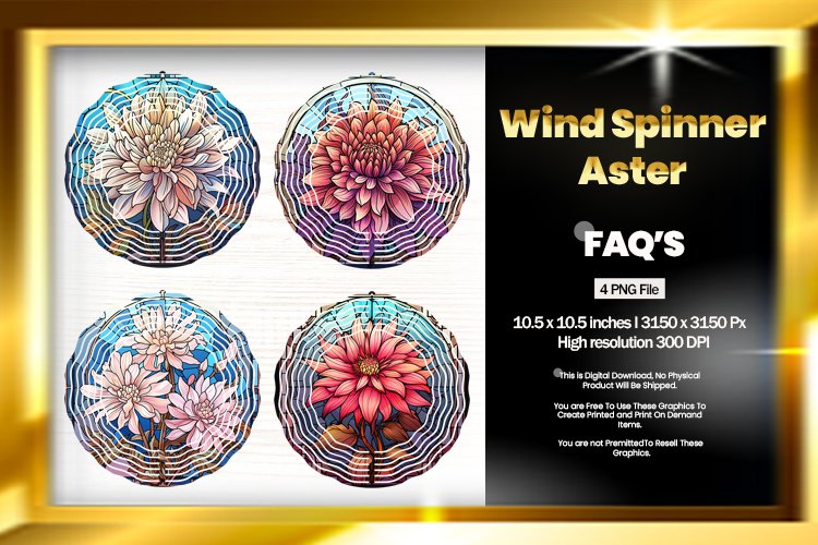 Aster Wind Spinner Sublimation - 04 Variations example image 1