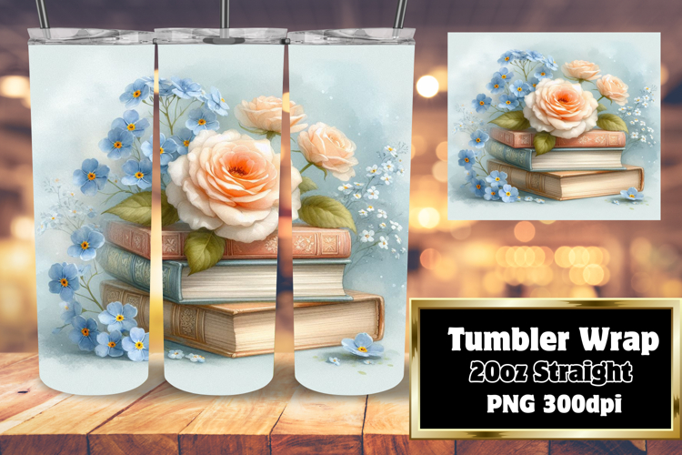 Sublimation Designs for 20oz Tumbler , Books