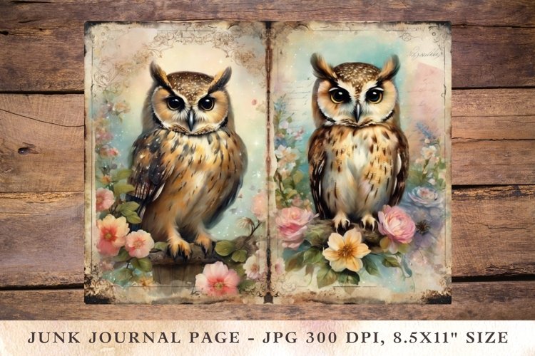 Printable Junk Journal Pages owl 3