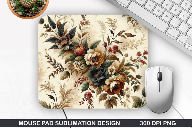 Flowers Mouse Pad Sublimation, Autumn Mouse Pad PNG Design