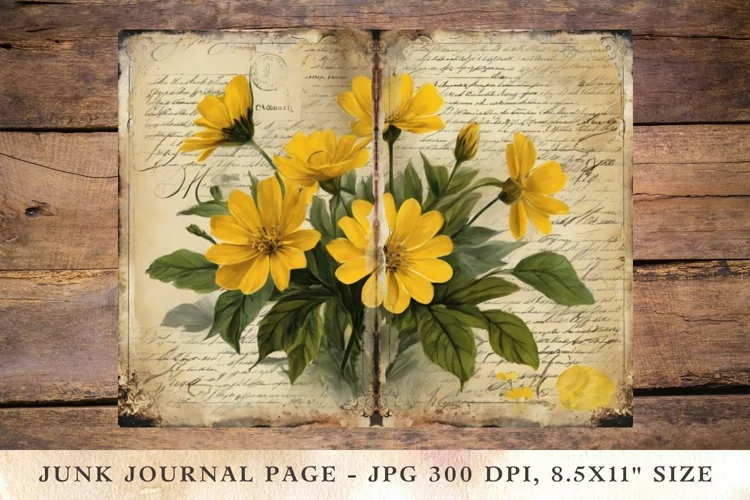 Printable Junk Journal Pages jasmine 6
