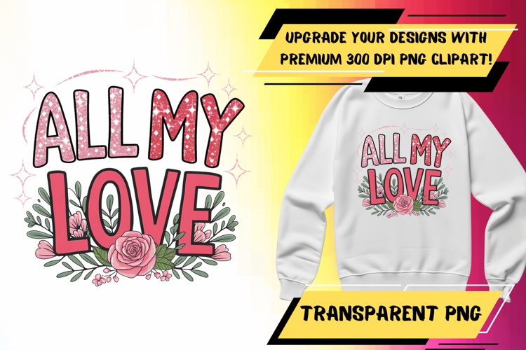 Lovely PNG Artwork for Tote Bag Printing , Valentines