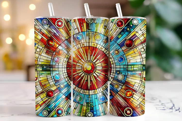 Stained glass Tumbler Wrap | Sublimation | Tumblers