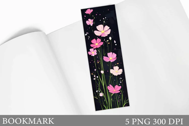Floral Bookmark Design. Flowers Bookmark Sublimation