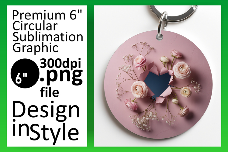 Cute Circle Design Car Coaster PNG , 3D Heart