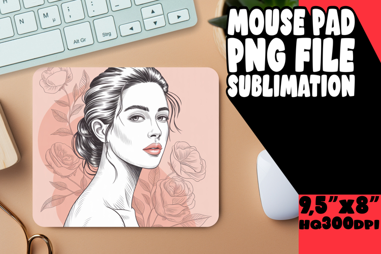 JOYFUL desk PAD Sublimation PNG, Beauty Woman