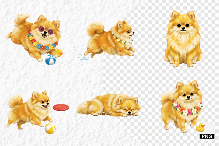 Summer Cute Dog Clipart - Summer Animals PNG