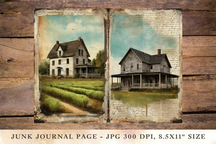 Printable Junk Journal Pages Farmhouse 9