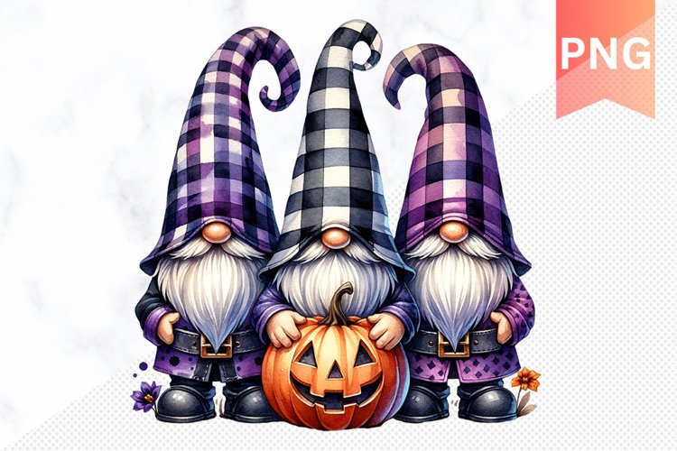 Halloween Gnome Sublimation - Clipart PNG Design