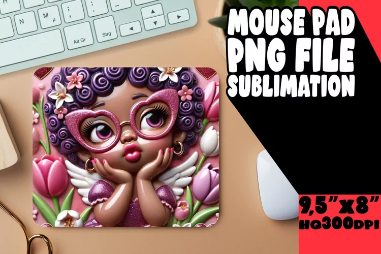 JOYFUL MOUSE MAT PLAYFUL ART, 3D Cupid