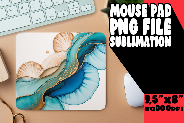 Joyful Mouse Mat Design PNG, Summer Beach