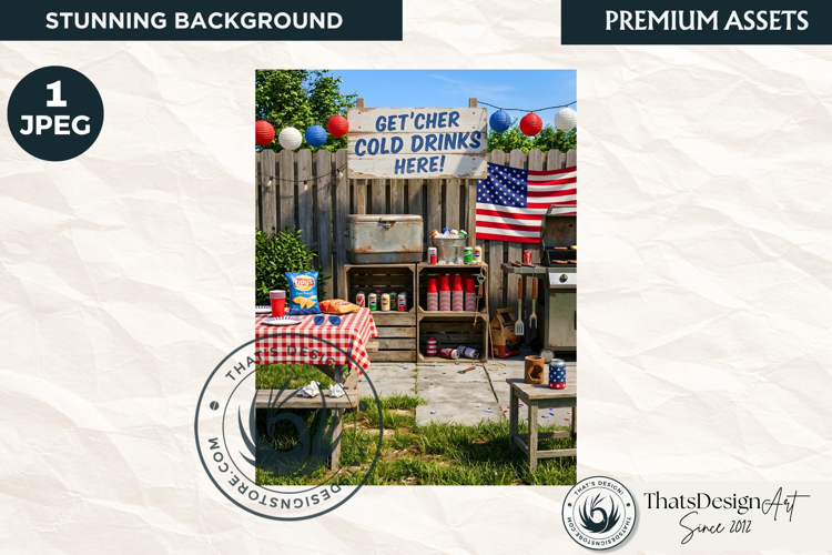 Patriotic Americana Backdrops - 4th of july backgrounds