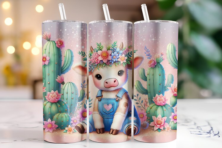 Cow Tumbler Wrap | Sublimation | Tumblers example image 1