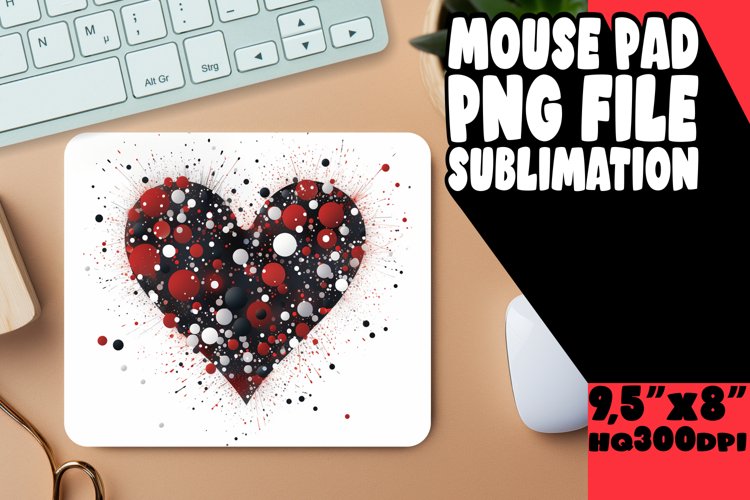 Stylish Heart Sublimation Mat