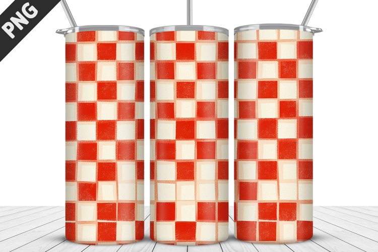Red Plaid Tumbler Design | Valentines Day Tumbler Wrap
