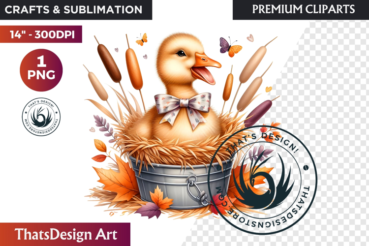 Autumn Cute animal in a bucket clipart Pumpkin thanksgiving