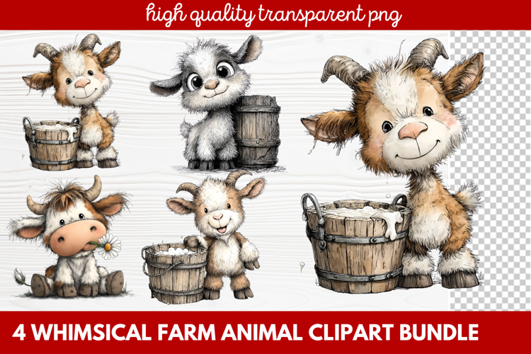Farmhouse Animals Clipart Image 2