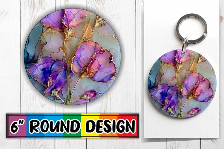 Sparkling 3D Bloom Sublimation Coasters