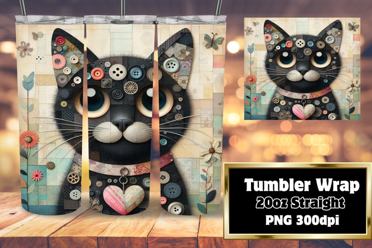 Eclectic Animal Collage Tumbler Wrap 20 oz