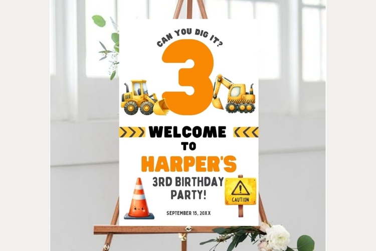 Baby Shower Welcome Sign Template 239 example image 1