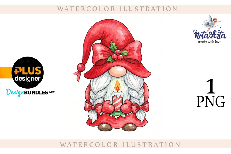 Watercolor Christmas gnomes, Christmas Gnomes