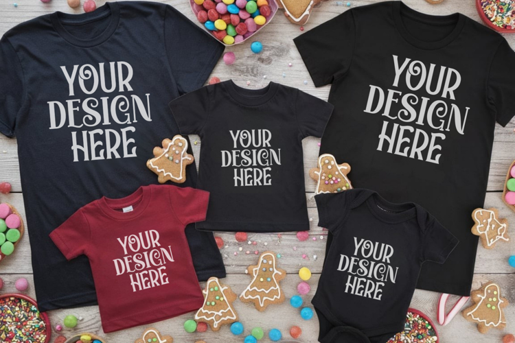 Christmas Family Matching Group T-Shirt Mockup