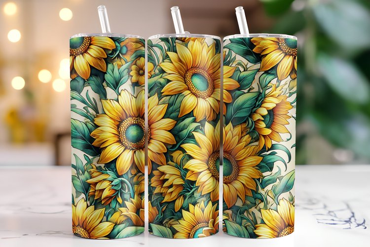 Sunflower Tumbler Wrap | Sublimation | Tumblers