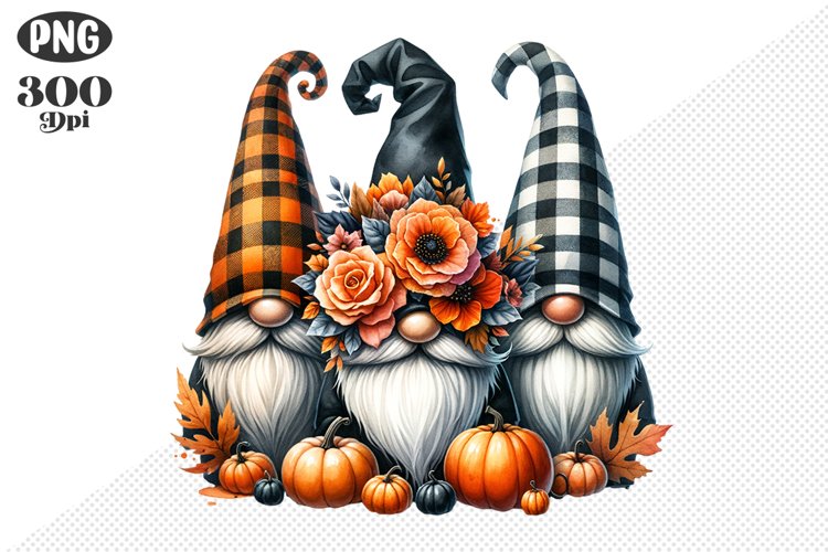 Halloween Gnomes Sublimation - Clipart PNG Design