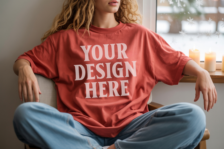 Chili Christmas Comfort Colors 1717 T-shirt Mockup