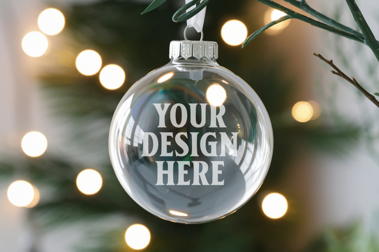 Acrylic Christmas Ornament Mockup , christmas ornament mocku