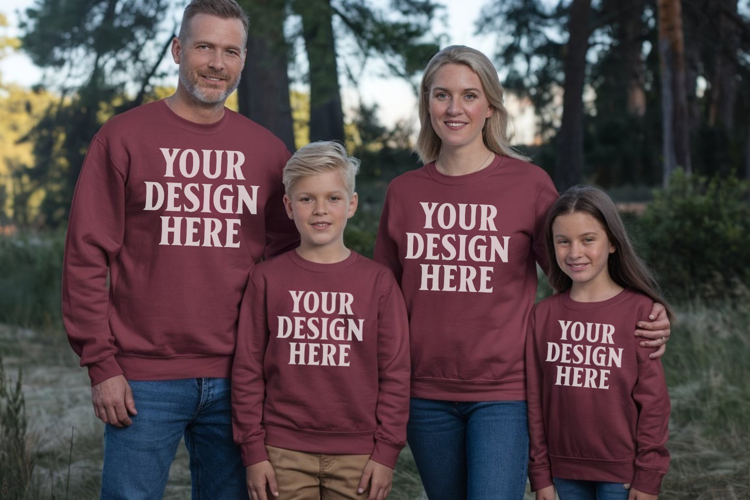 Christmas Family Group Tshirt Mockups