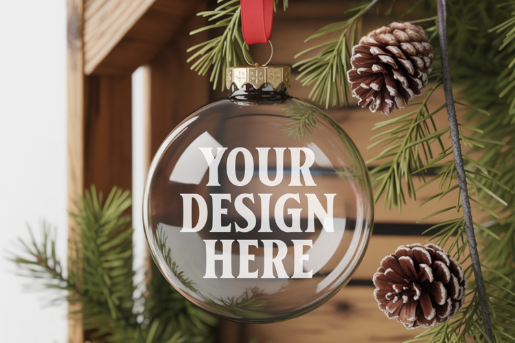 Acrylic Christmas Ornament Mockups , acrylic blank mockup