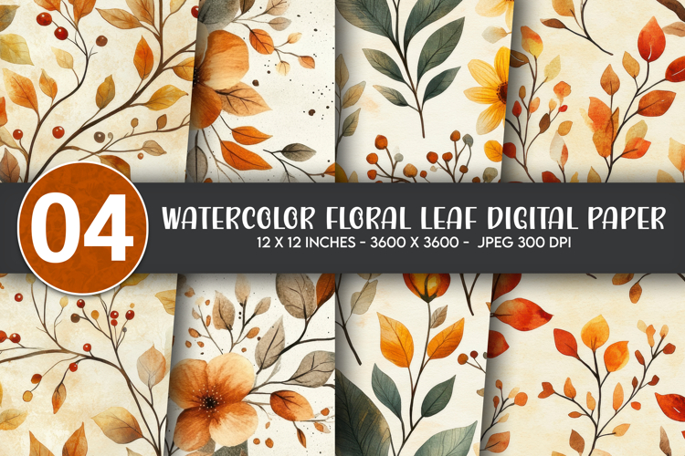 Floral Leaf Digital Paper