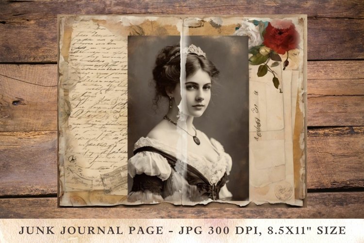 Printable Junk Journal Pages victorian girl 6