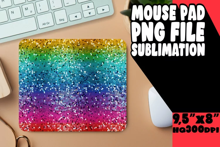 Glittery Joy: Sublimation Mouse Pad Artistry