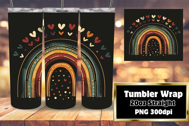 Shadowed Spectrum: Black Sublimation Tumbler Art