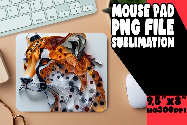 Kitty Kingdom Sublimation Mouse Pad - 3D Cat example image 1