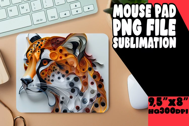 Kitty Kingdom Sublimation Mouse Pad - 3D Cat
