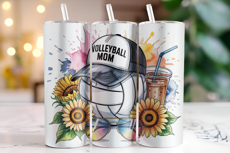 Volleyball Mom Tumbler Wrap | Sublimation | Tumblers