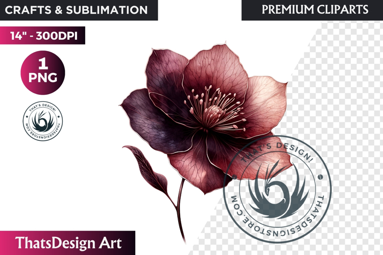 Moody Rose Gold   Mauve Flowers PNG, Dark Romance Clipart